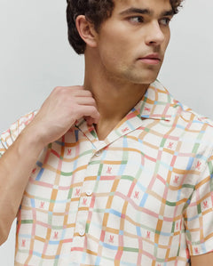 CAMISA M/C PSYCHO BUNNY PARA HOMBRE COLOR BLANCO MT0300079250