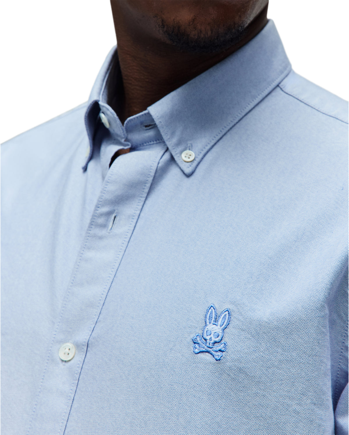 CAMISA M/L PSYCHO BUNNY PARA HOMBRE COLOR AZUL MT0300156429