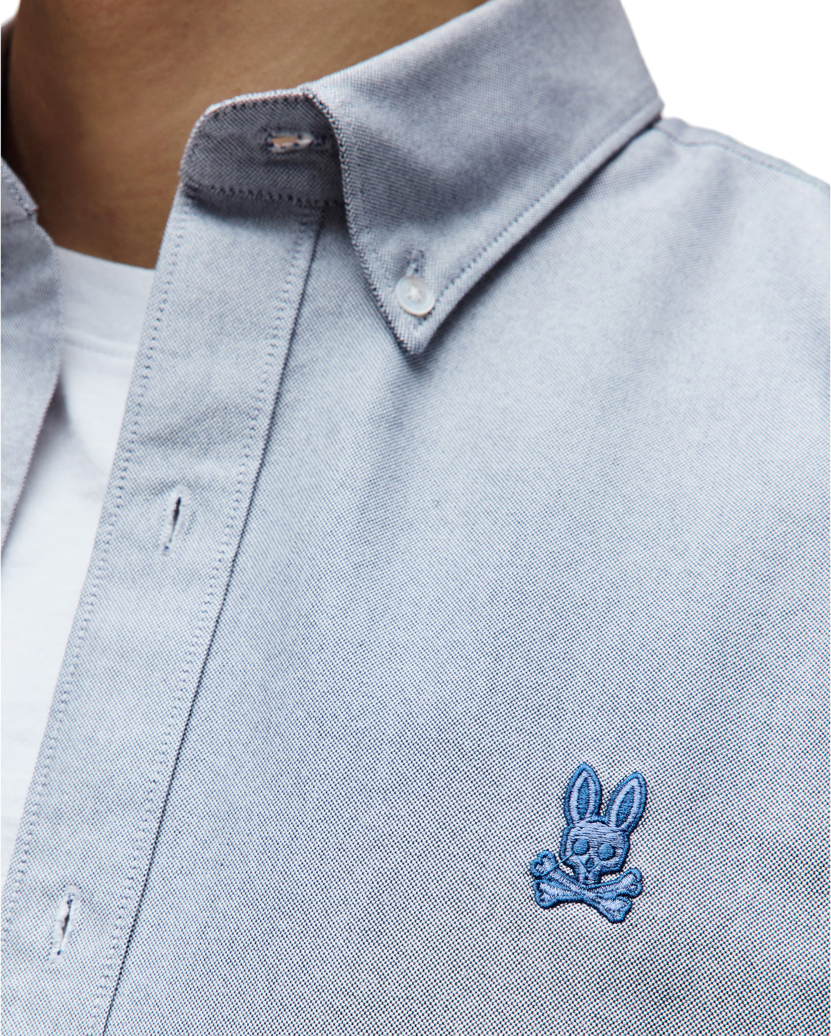 CAMISA M/L PSYCHO BUNNY PARA HOMBRE COLOR AZUL MT0300156400