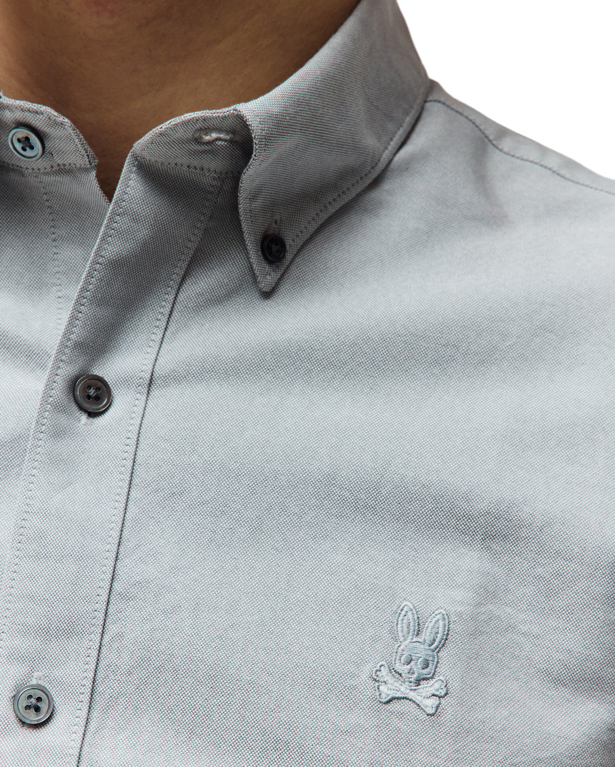 CAMISA M/L PSYCHO BUNNY PARA HOMBRE COLOR GRIS MT0300156043