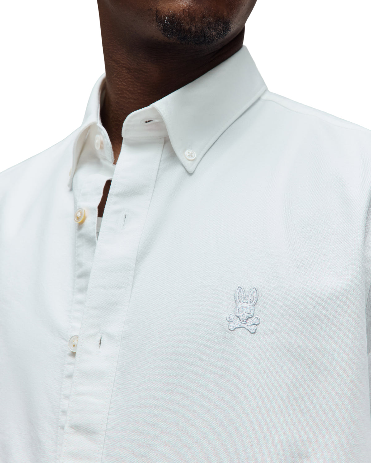 CAMISA M/L PSYCHO BUNNY PARA HOMBRE COLOR BLANCO MT0300156100