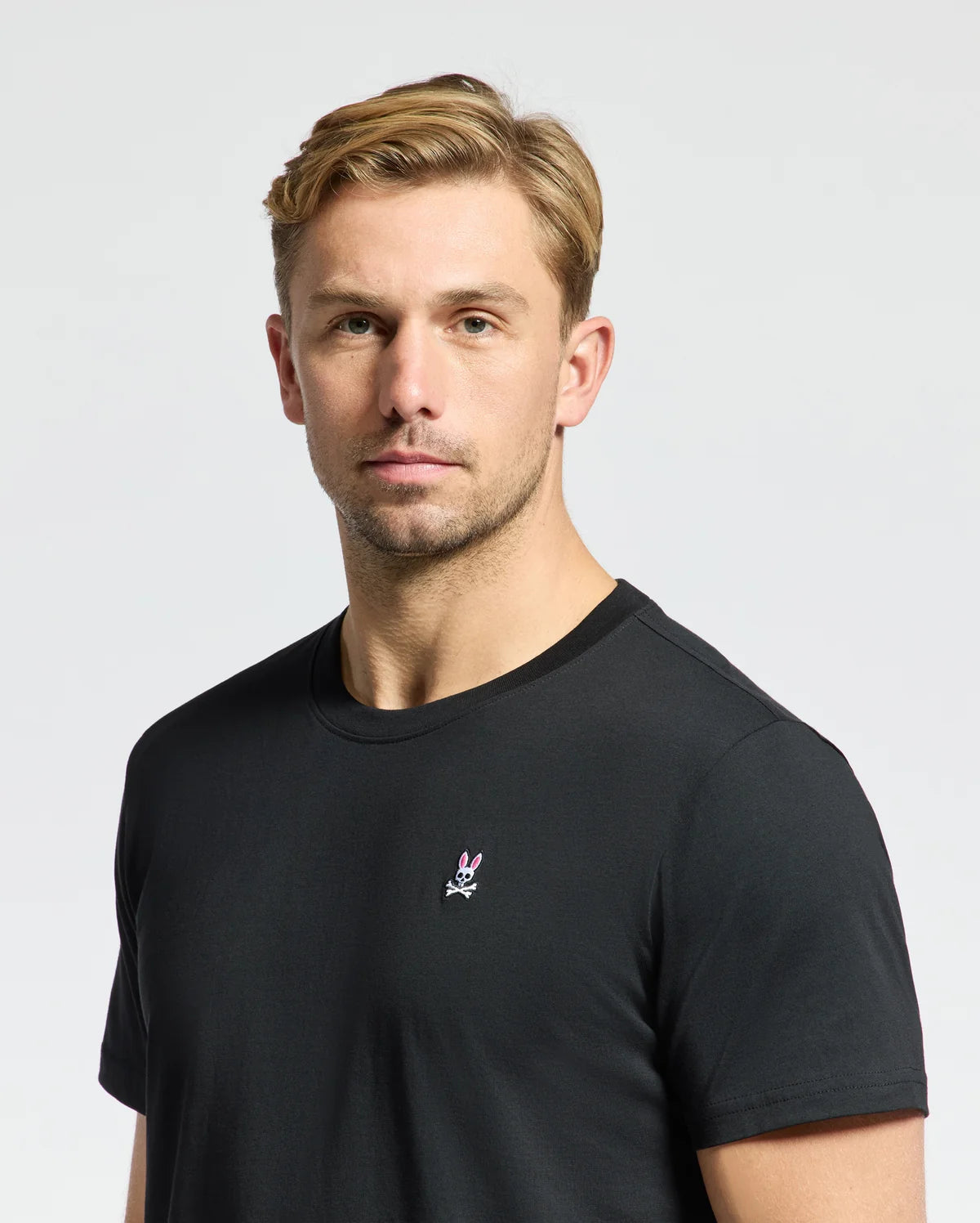 PSYCHO BUNNY CAMISETA HOMBRE CUELLO REDONDO NEGRO