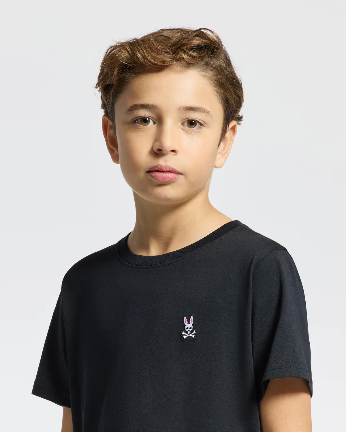PSYCHO BUNNY CAMISETA NIÑO CUELLO REDONDO NEGRO