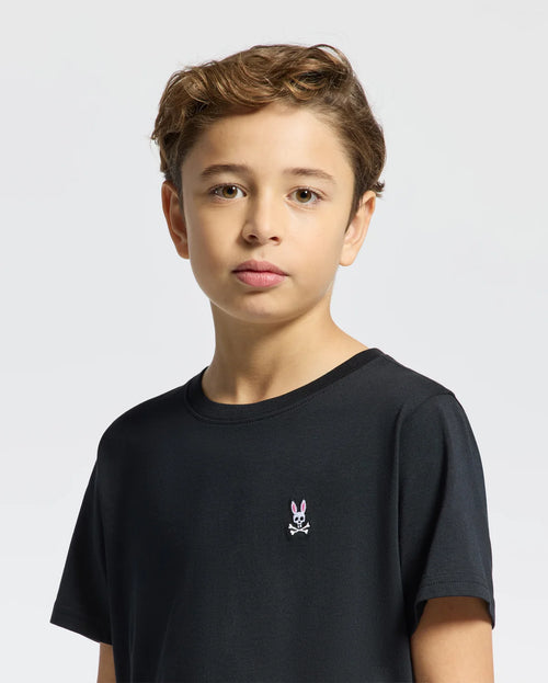 PSYCHO BUNNY CAMISETA NIÑO CUELLO REDONDO NEGRO