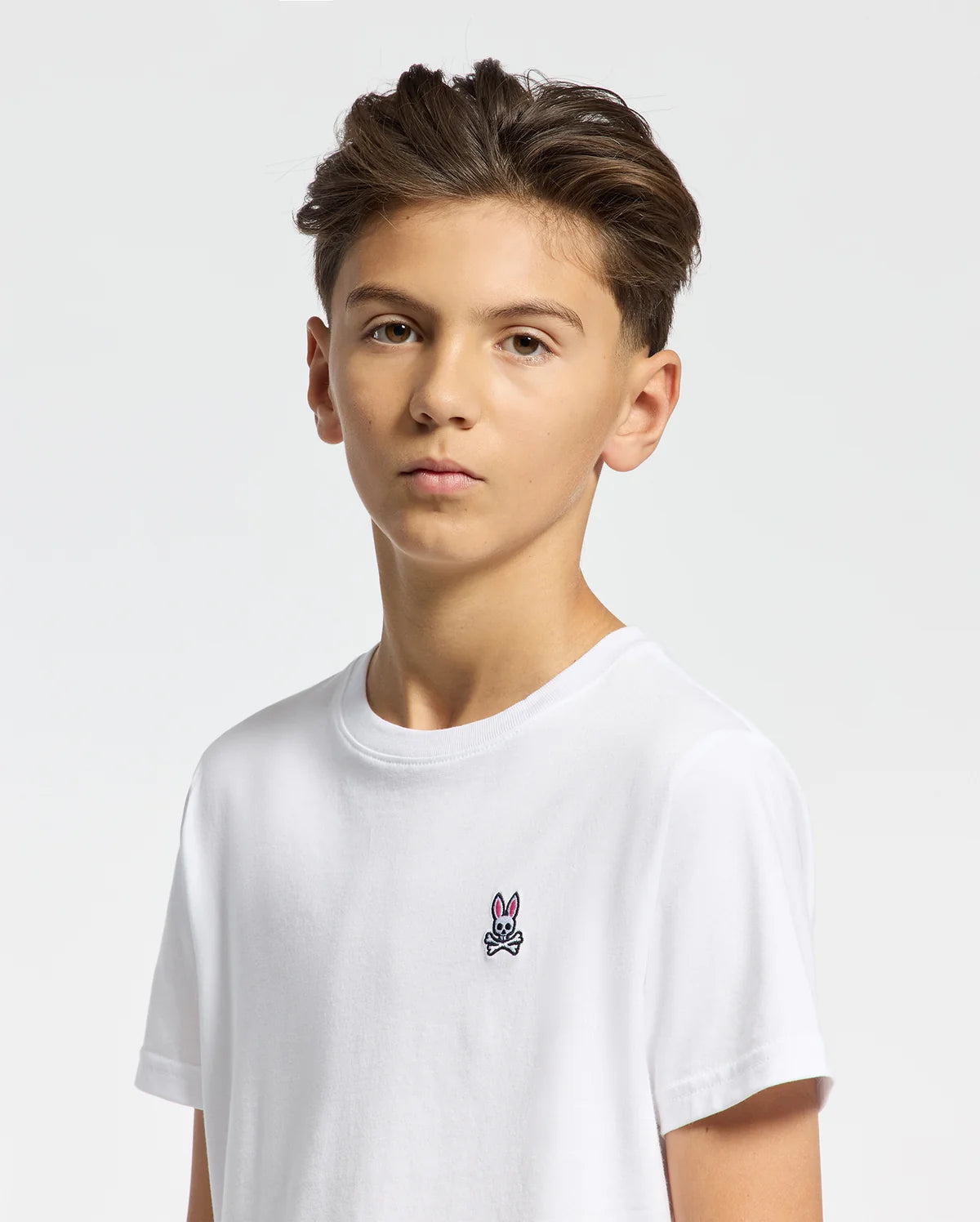 PSYCHO BUNNY CAMISETA NIÑO CUELLO REDONDO BLANCO