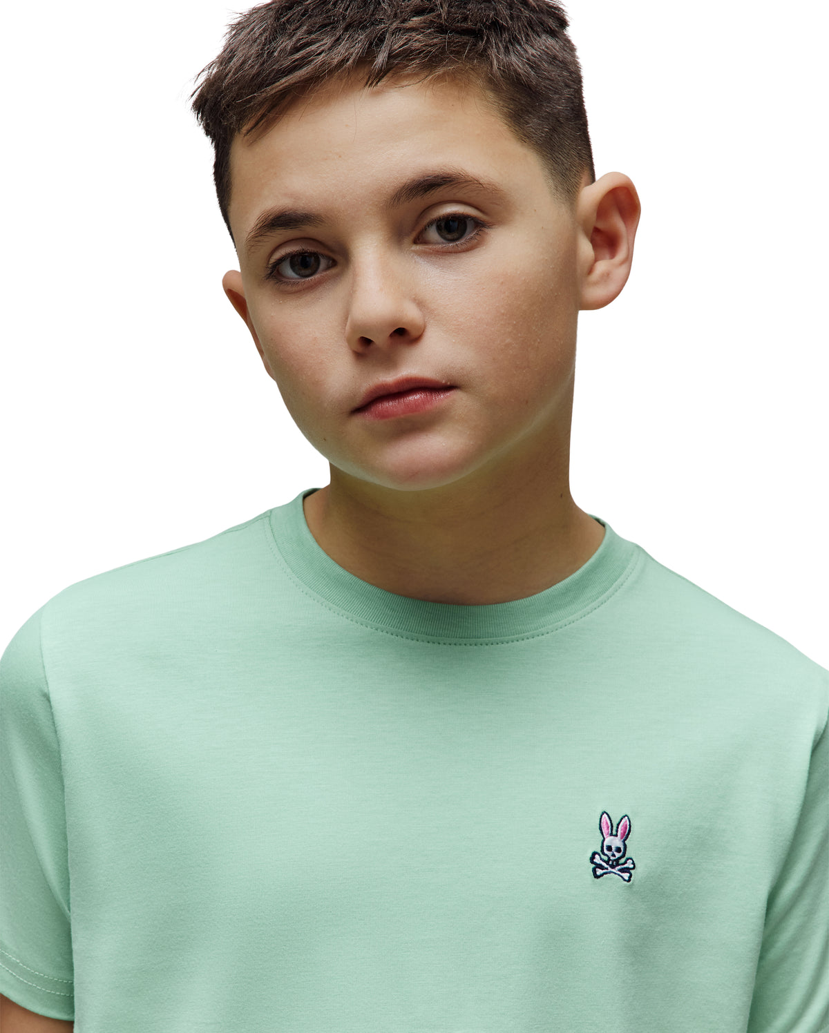 PSYCHO BUNNY CAMISETA CLÁSICA CUELLO REDONDO PARA NIÑO NIÑO VERDE B0U014F200324