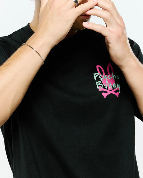 T-SHIRT PSYCHO BUNNY PARA HOMBRE COLOR NEGRO MT0200311002