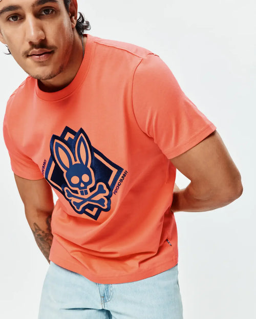 T-SHIRT PSYCHO BUNNY PARA HOMBRE COLOR NARANJA MT0200288660