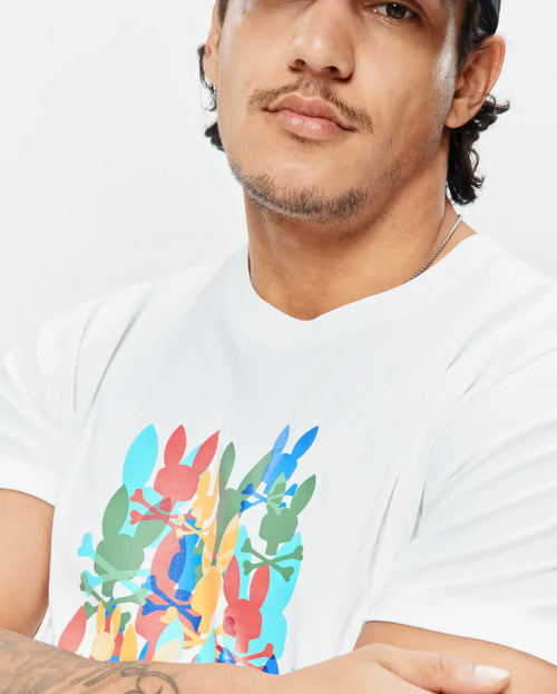 T-SHIRT PSYCHO BUNNY PARA HOMBRE COLOR BLANCO MT0200285100