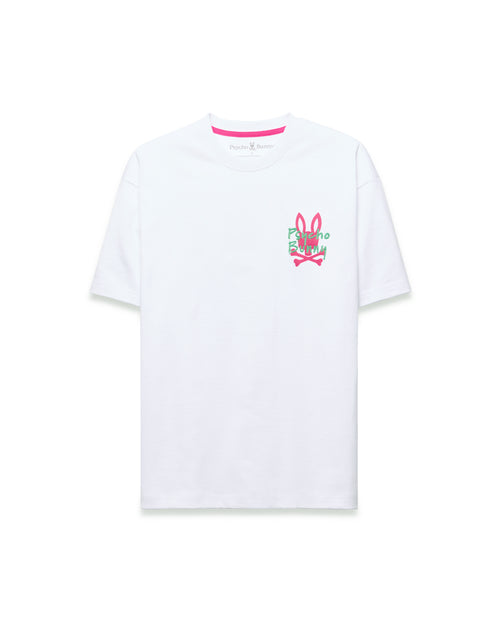 T-SHIRT PSYCHO BUNNY PARA HOMBRE COLOR BLANCO MT0200311100