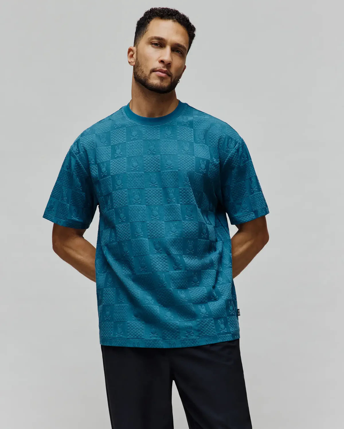 PSYCHO BUNNY CAMISETA HOLGADA DUSTIN PARA CABALLERO HOMBRE AZUL MT0200203406