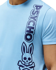 PSYCHO BUNNY CAMISETA TOBY CON LOGO EN TEXTO PARA CABALLERO HOMBRE AZUL MT0200221407