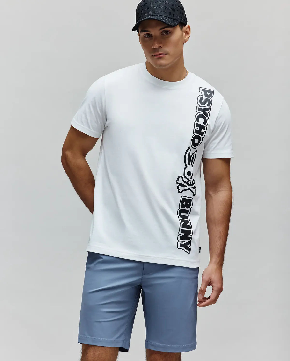 PSYCHO BUNNY CAMISETA TOBY CON LOGO EN TEXTO PARA CABALLERO HOMBRE BLANCO MT0200221100