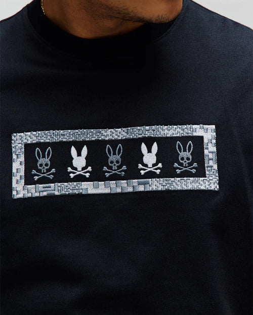 PSYCHO BUNNY CAMISETA HOLGADA OLIVIER PARA CABALLERO HOMBRE NEGRO MT0200204001