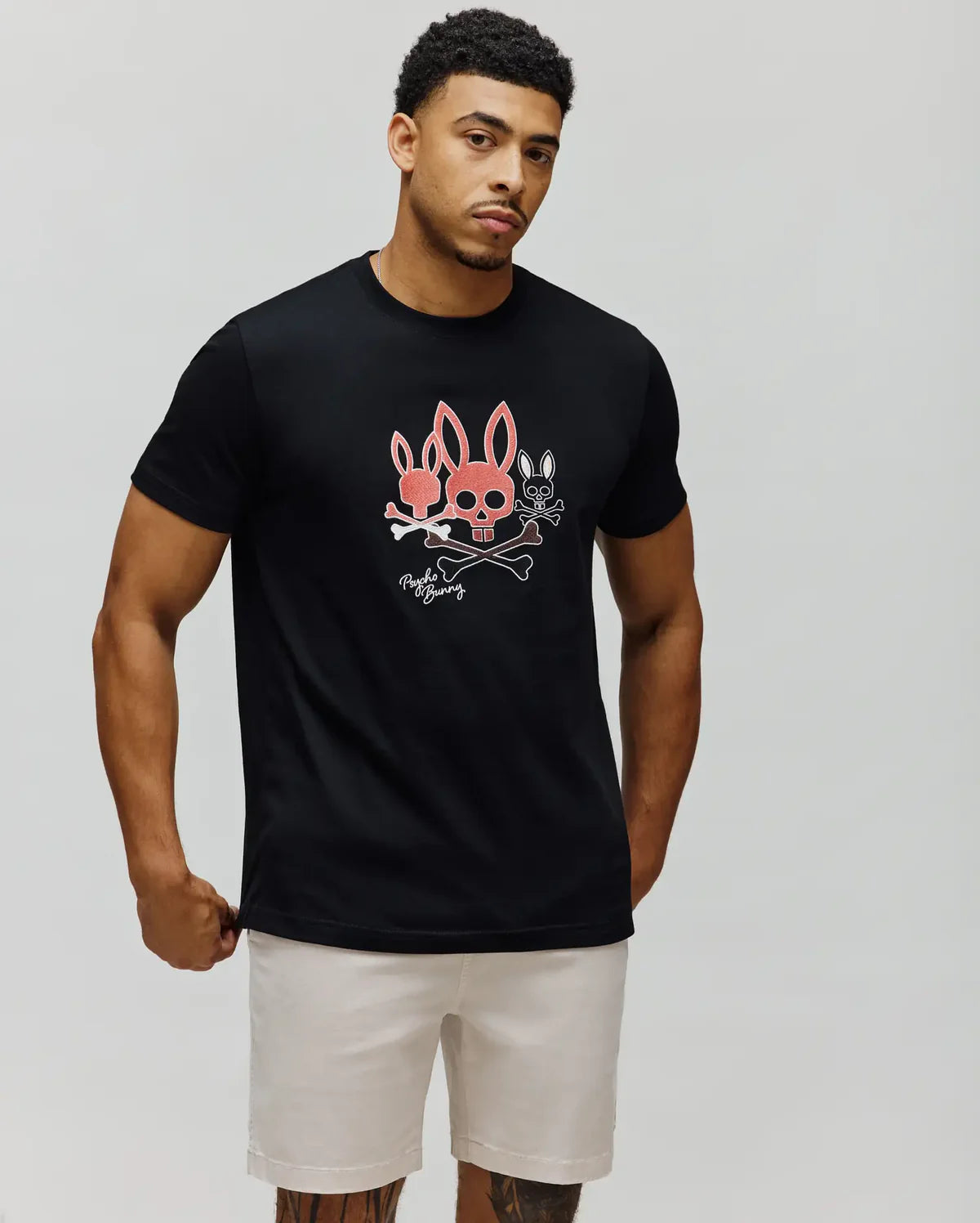 PSYCHO BUNNY CAMISETA OSCAR PARA CABALLERO HOMBRE NEGRO MT0200213001