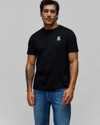 PSYCHO BUNNY CAMISETA DOBLE ESTAMPADO AIDEN PARA CABALLERO HOMBRE NEGRO MT0200224001