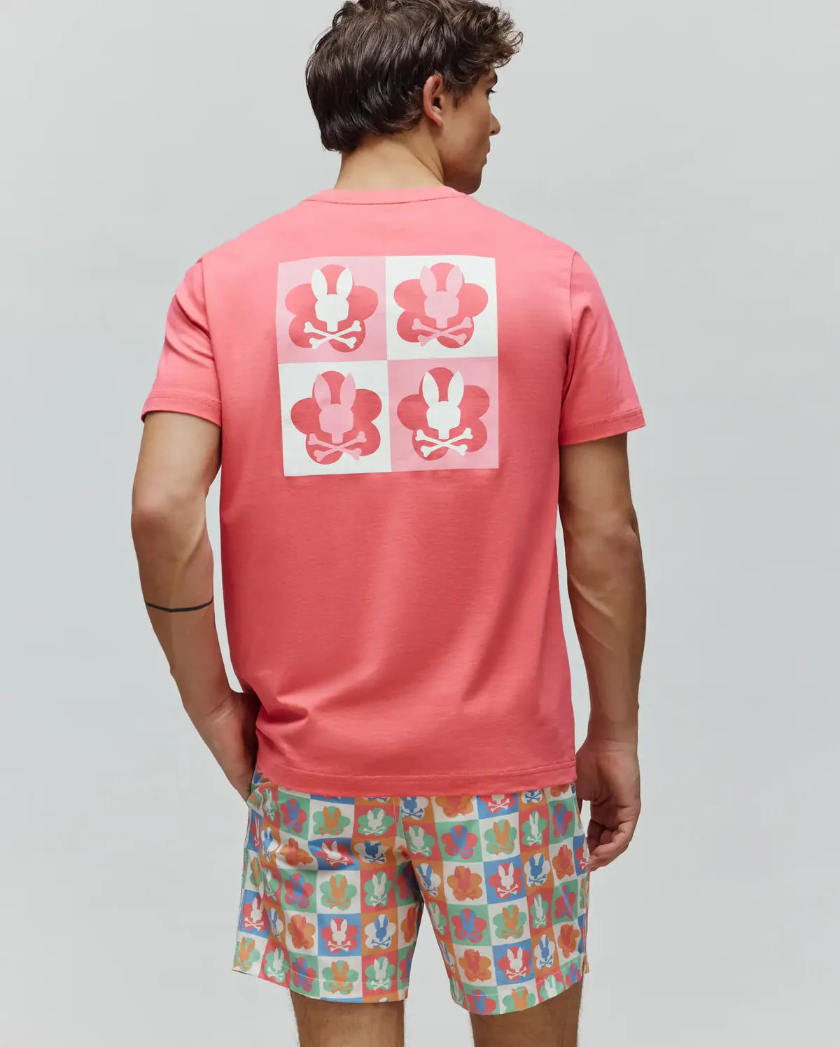 PSYCHO BUNNY CAMISETA DOBLE ESTAMPADO AIDEN PARA CABALLERO HOMBRE ROJO MT0200224656