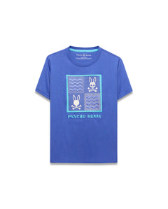T-SHIRT PSYCHO BUNNY PARA NIÑO COLOR AZUL KT0200204426