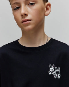 T-SHIRT PSYCHO BUNNY PARA NIÑO COLOR NEGRO KT0200157001