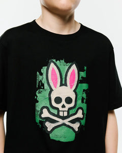 T-SHIRT PSYCHO BUNNY PARA NIÑO COLOR NEGRO KT0200193001