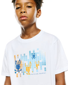 CAMISETA PSYCHO BUNNY PARA NIÑO COLOR BLANCO