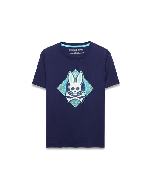 T-SHIRT PSYCHO BUNNY PARA NIÑO COLOR AZUL KT0200203402