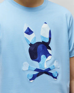 T-SHIRT PSYCHO BUNNY PARA NIÑO COLOR AZUL KT0200163407