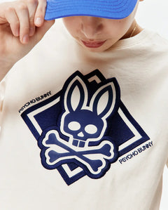 T-SHIRT PSYCHO BUNNY PARA NIÑO COLOR BLANCO KT0200188250
