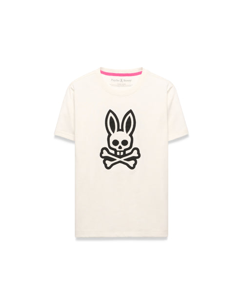 T-SHIRT PSYCHO BUNNY PARA NIÑO COLOR BLANCO KT0200191250