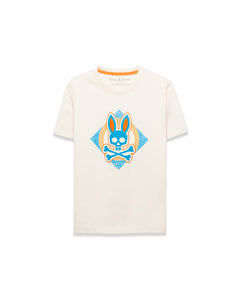 T-SHIRT PSYCHO BUNNY PARA NIÑO COLOR BLANCO KT0200203250