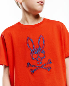 CAMISETA PSYCHO BUNNY PARA NIÑO COLOR ROJO