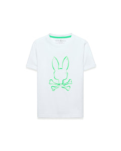 T-SHIRT PSYCHO BUNNY PARA NIÑO COLOR BLANCO KT0200197100
