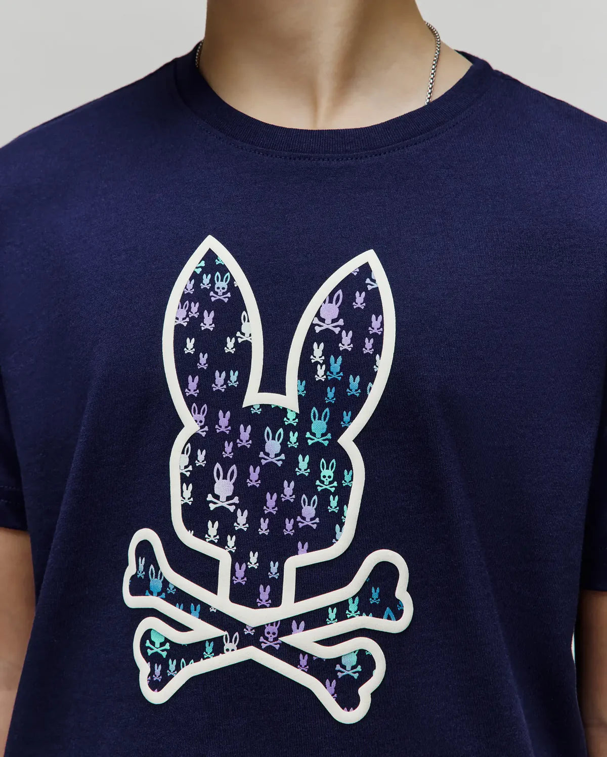 PSYCHO BUNNY CAMISETA ESTAMPADA NEV BUNNY PARA NIÑO NIÑO AZUL KT0200141402