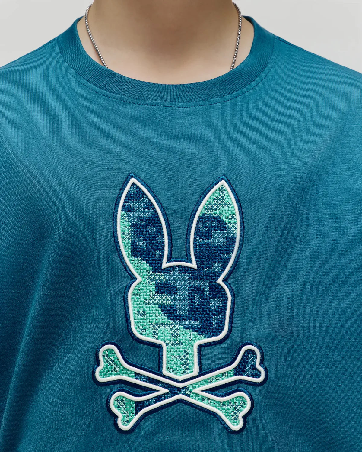 PSYCHO BUNNY CAMISETA ESTAMPADA BORDADA OLIVIER PARA NIÑO NIÑO AZUL KT0200164406