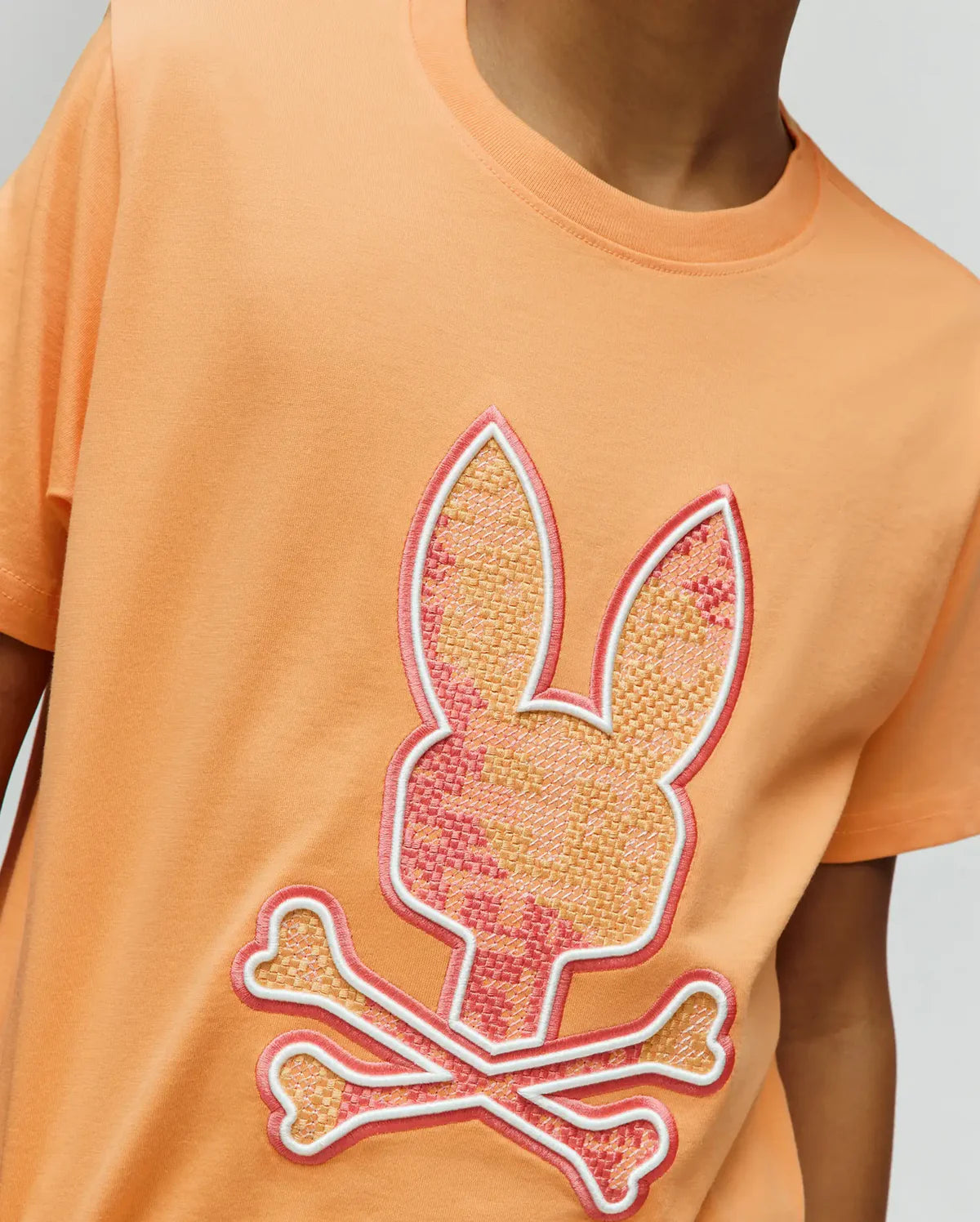 PSYCHO BUNNY CAMISETA ESTAMPADA BORDADA OLIVIER PARA NIÑO NIÑO NARANJA KT0200164805