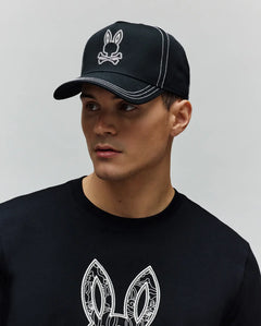 GORRA PSYCHO BUNNY PARA HOMBRE COLOR NEGRO MO1500081001