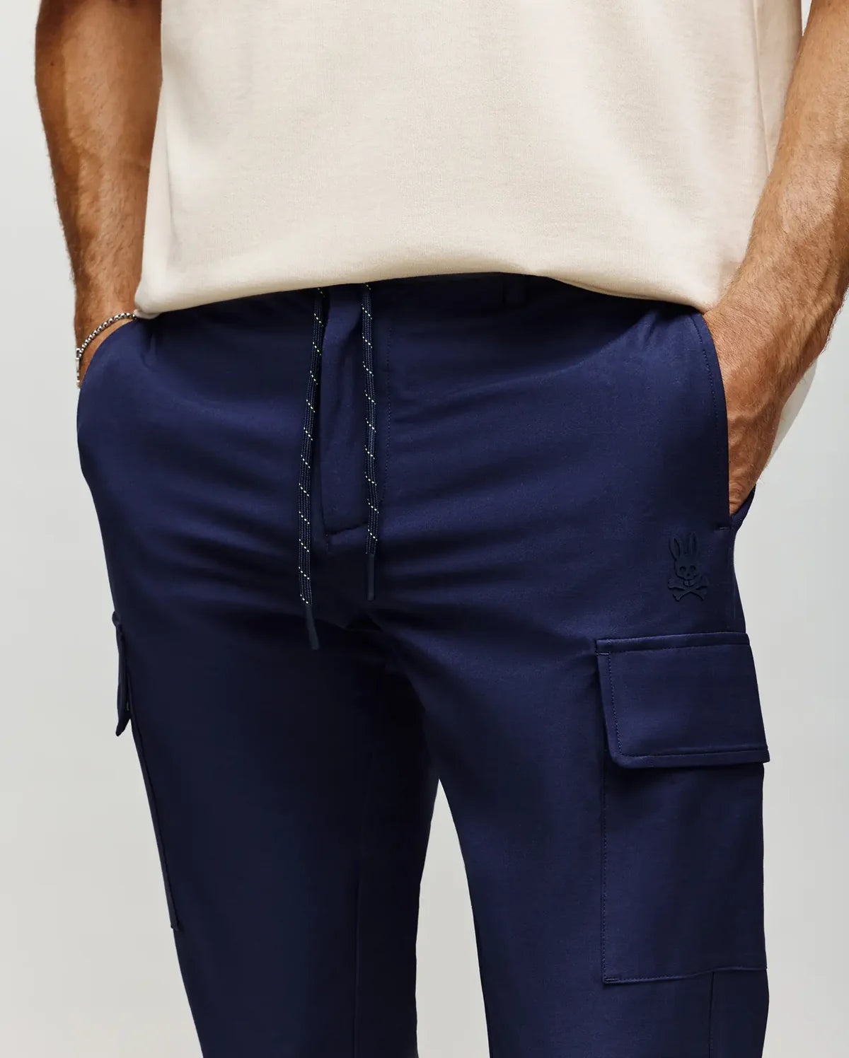PSYCHO BUNNY PANTALÓN CARGO LLOYD PARA CABALLERO HOMBRE AZUL B6P159B200423