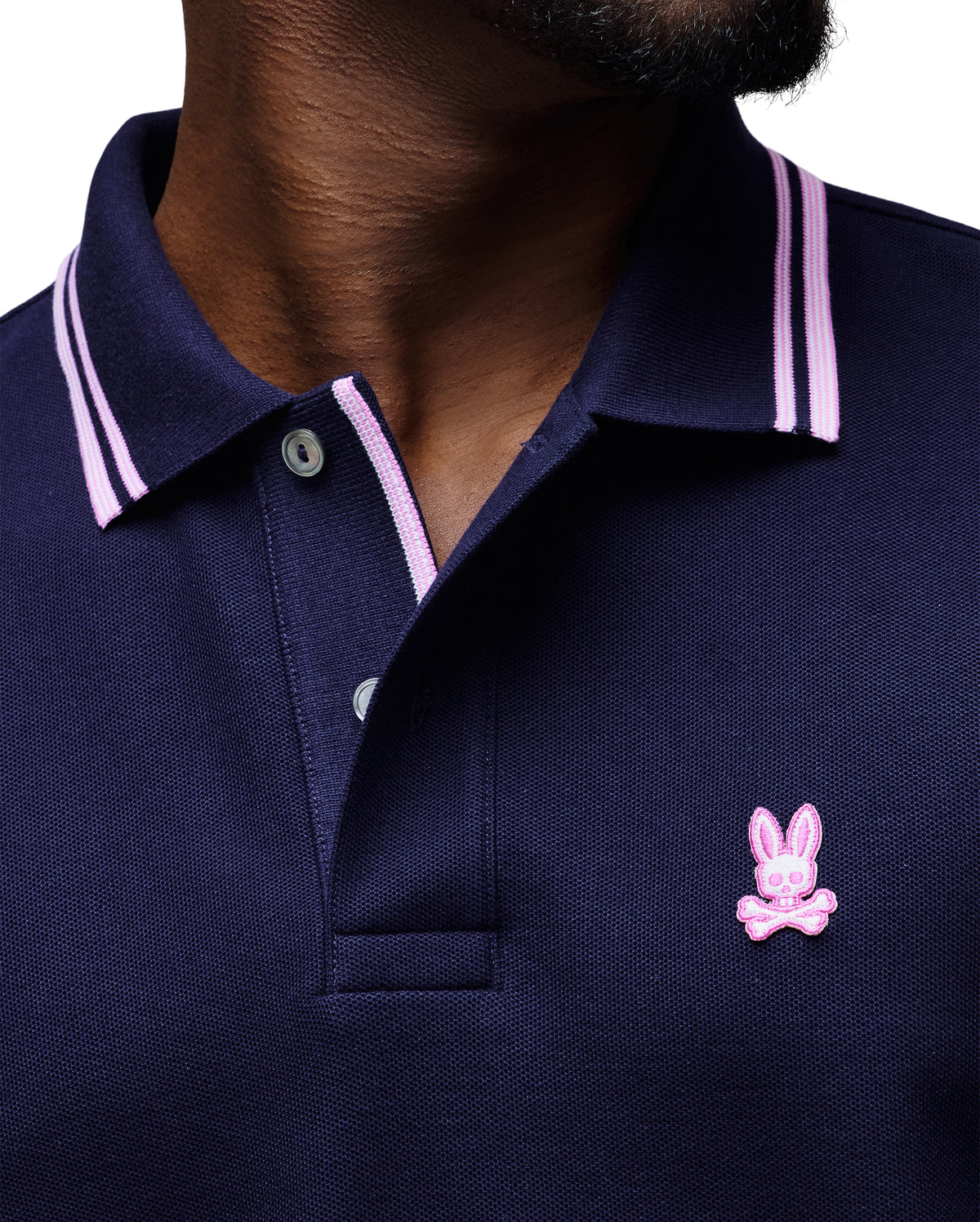 POLO M/C PSYCHO BUNNY PARA HOMBRE COLOR AZUL MT0100178402