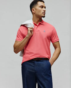 PSYCHO BUNNY POLO CLÁSICO PARA CABALLERO HOMBRE ROJO B6K001F200656