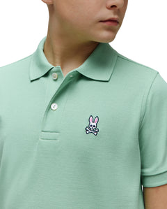 PSYCHO BUNNY POLO CLÁSICO PARA NIÑO NIÑO VERDE B0K001F200324