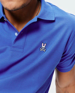 POLO M/C PSYCHO BUNNY PARA HOMBRE COLOR AZUL B6K001F200426