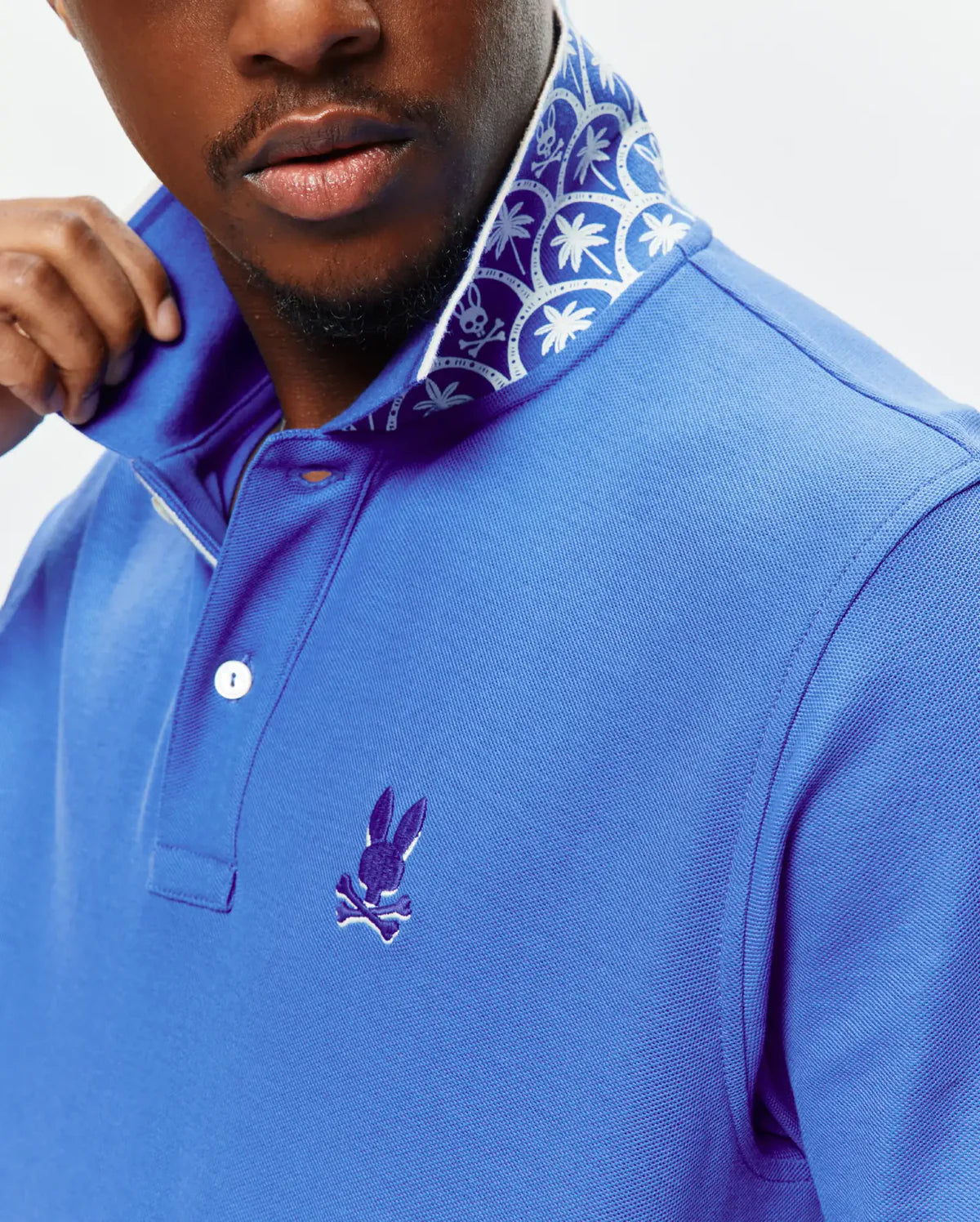 POLO M/C PSYCHO BUNNY PARA HOMBRE COLOR AZUL MT0100193426