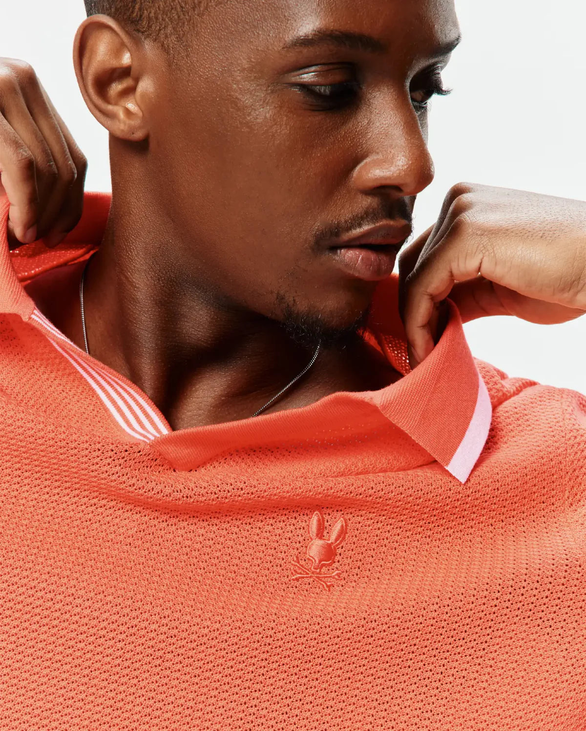 POLO M/C PSYCHO BUNNY PARA HOMBRE COLOR NARANJA MT0100160660