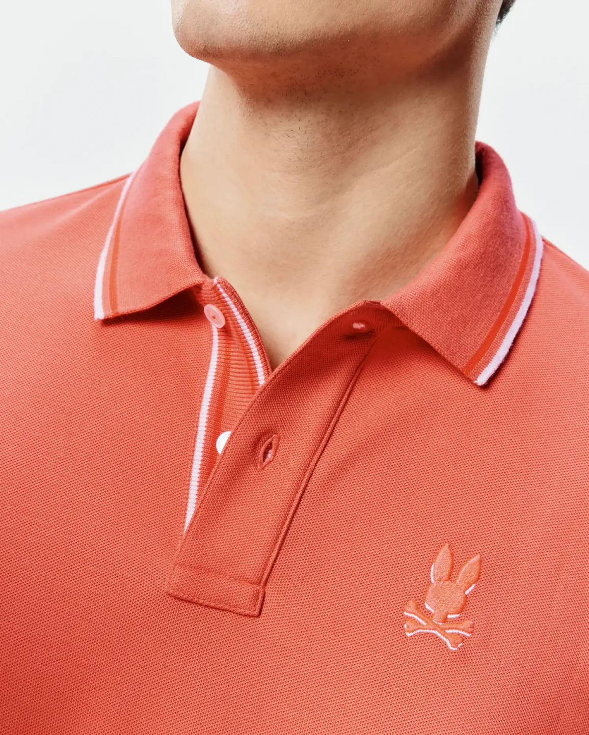POLO M/C PSYCHO BUNNY PARA HOMBRE COLOR NARANJA MT0100193660