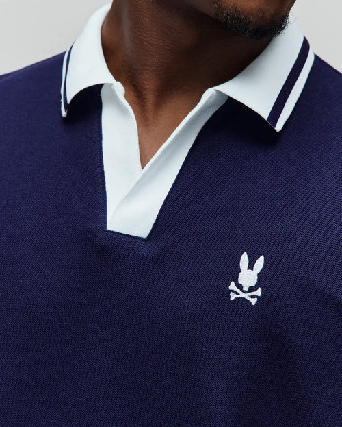 POLO M/C PSYCHO BUNNY PARA HOMBRE COLOR AZUL MT0100135402