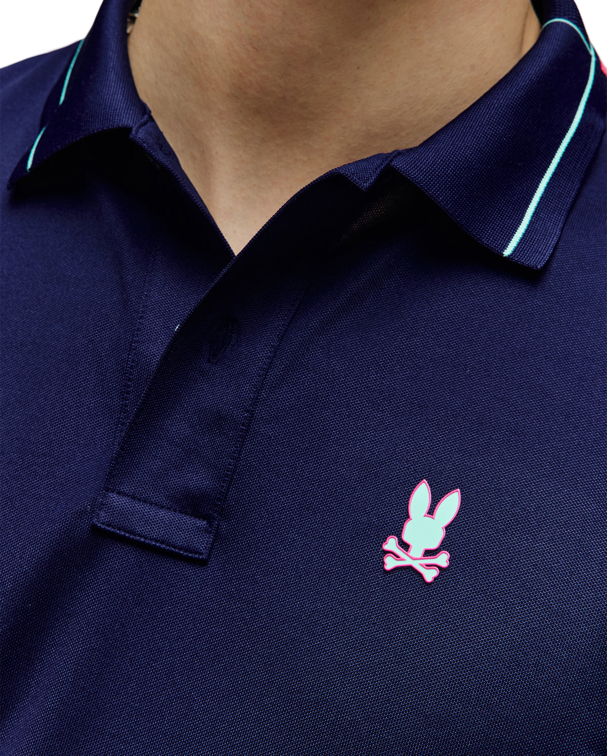 POLO M/C PSYCHO BUNNY PARA HOMBRE COLOR AZUL MT0100183402