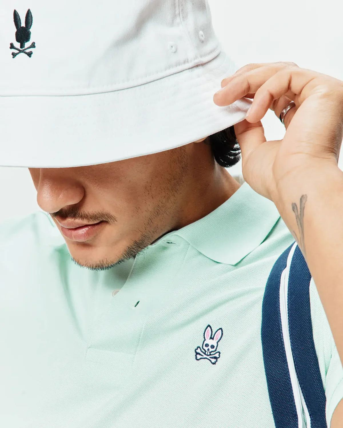 POLO M/C PSYCHO BUNNY PARA HOMBRE COLOR VERDE B6K001F200320