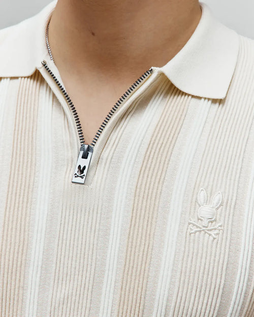 POLO M/C PSYCHO BUNNY PARA HOMBRE COLOR BLANCO MT0100210250