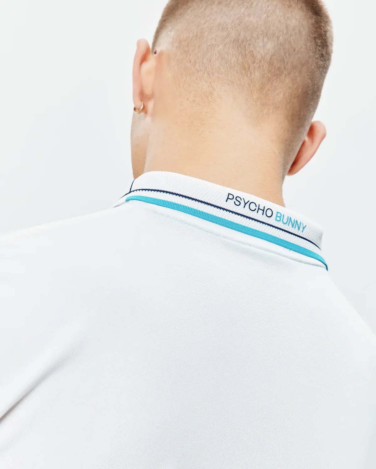 POLO M/C PSYCHO BUNNY PARA HOMBRE COLOR BLANCO MT0100183100