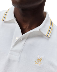 POLO M/C PSYCHO BUNNY PARA HOMBRE COLOR BLANCO MT0100172100